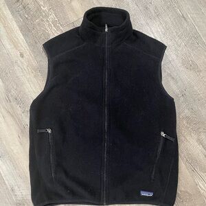 Patagonia synchilla Black Men's Fleece Vest with Zip Pockets